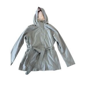 The North Face Women's Belted Hooded Rain Coat Outdoors
